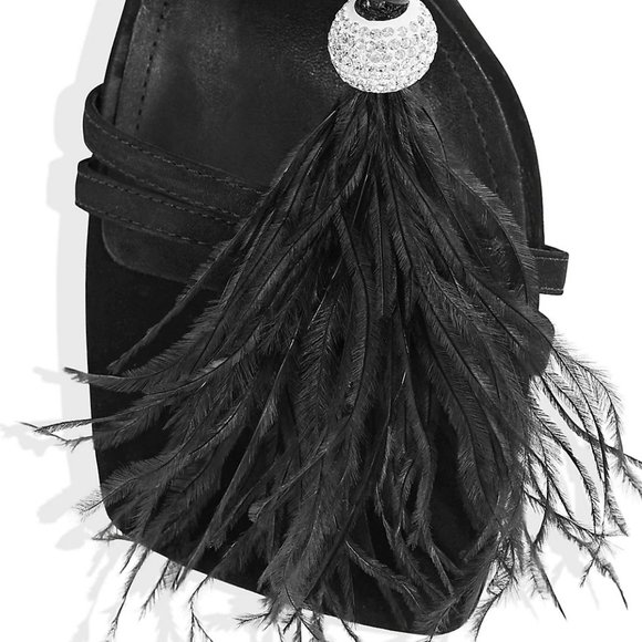 SCHUTZ  **NEW** - Linda Feather Strappy Sandals - Picture 4 of 5